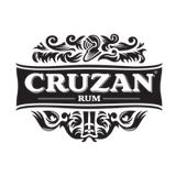 Cruzan Rum logo with decorative elements on a white background