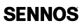 Black Sennos logo on transparent background.