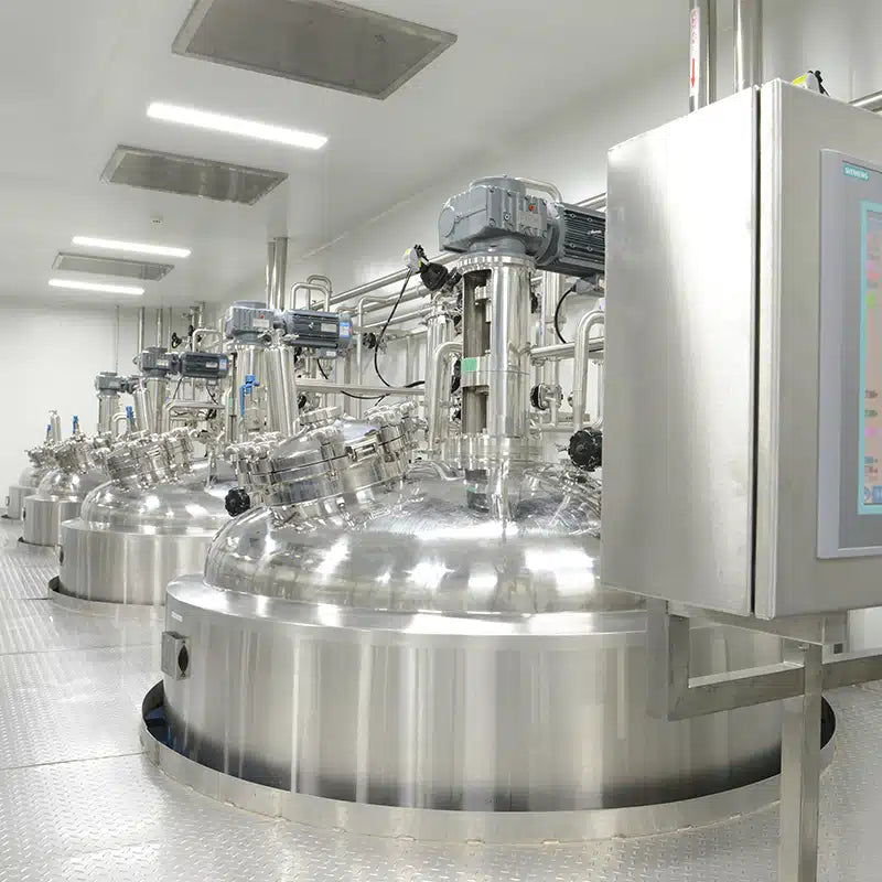 Stainless steel industrial equipment.